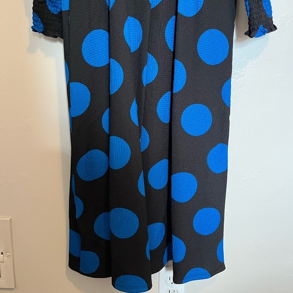 Emma & Michelle Blue Polka Dot Dress NWT - Picture 10 of 13